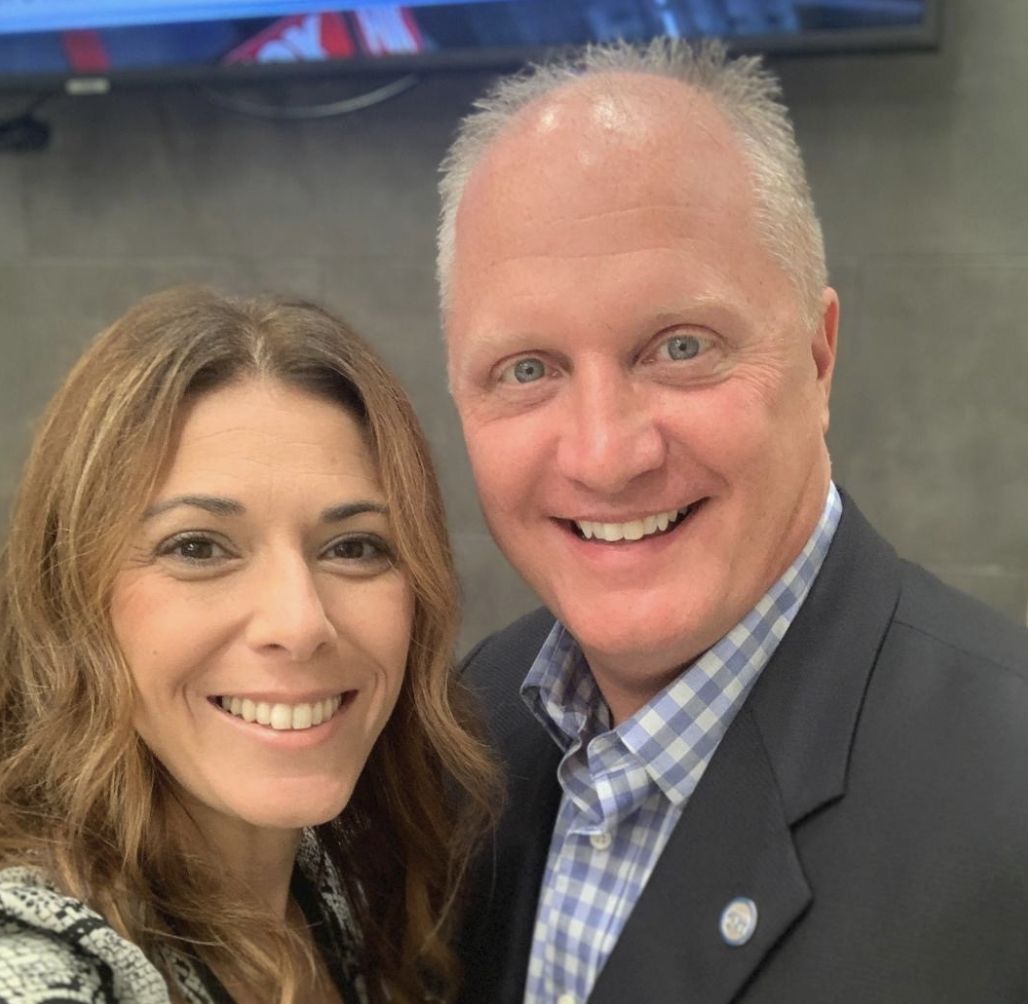 Michael Hammond with a colleague at an industry event